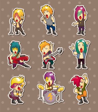 rock band stickers clipart