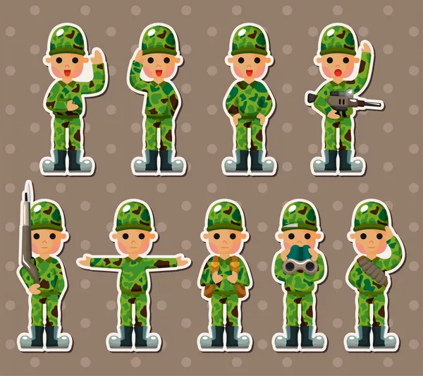 Stock vector soldier stickers