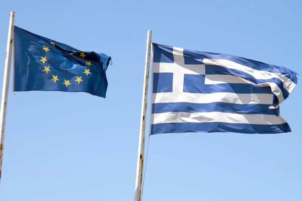 stock image Flags E.U. GREECE