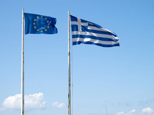 stock image Flags E.U. GREECE