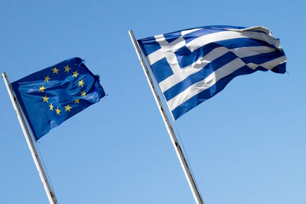 stock image Flags E.U. GREECE