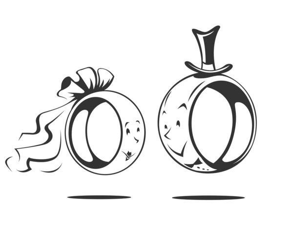 Bridegroom and bride. wedding ring