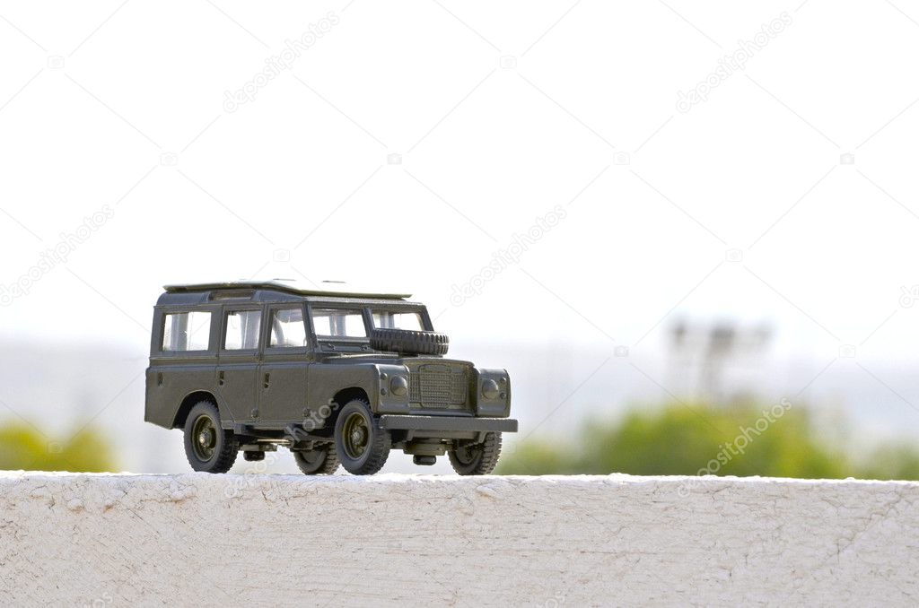 Miniature of military car.