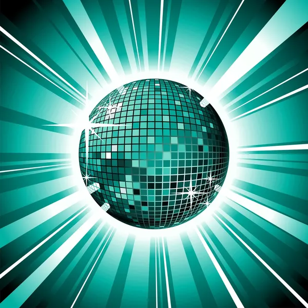 Μπλε διάνυσμα λαμπερό disco μπάλα — Διανυσματικό Αρχείο