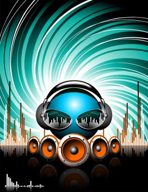 Illustration for a musical theme clipart