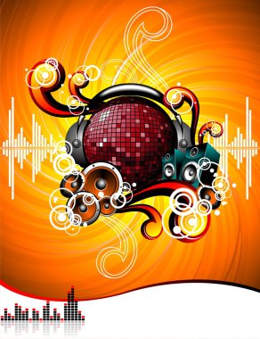 Illustration for a musical theme clipart