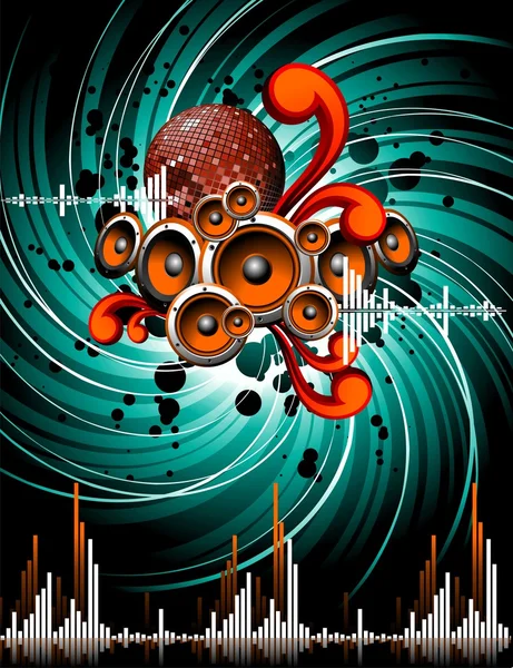 Illustratie voor een muzikale thema — Stockvector