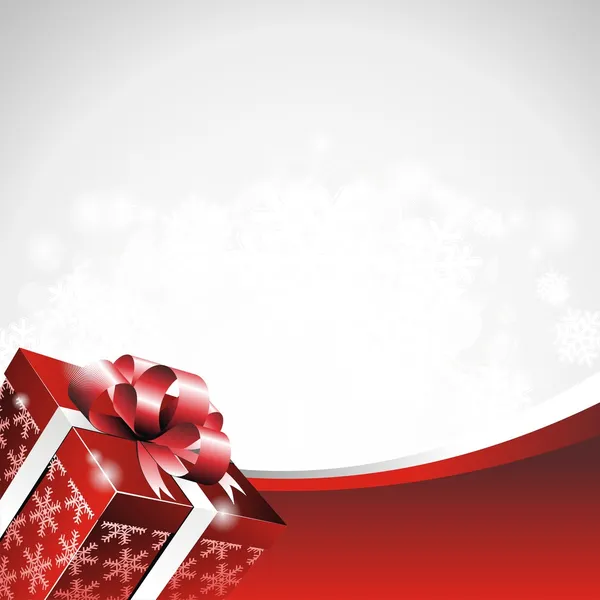 Vector Kerst illustratie met geschenkdoos. — Stockvector