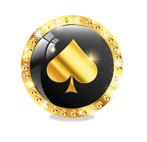 Póker, kaszinó ikon — Stock Vector