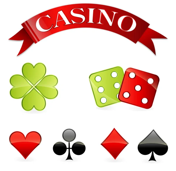 Ícones de casino — Vetor de Stock