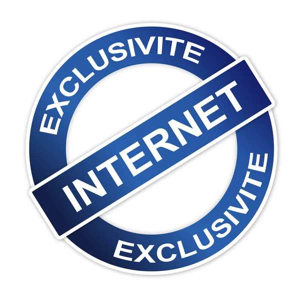 Tampon exklusiver Internet-Webbutton — Stockvektor