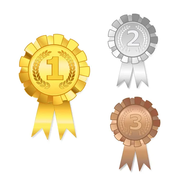 1st, 2nd, 3rd awards — Stock Vector