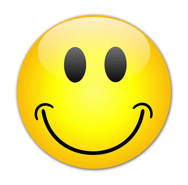 Ευτυχισμένη smiley κουμπί web Royalty Free Διανύσματα Αρχείου