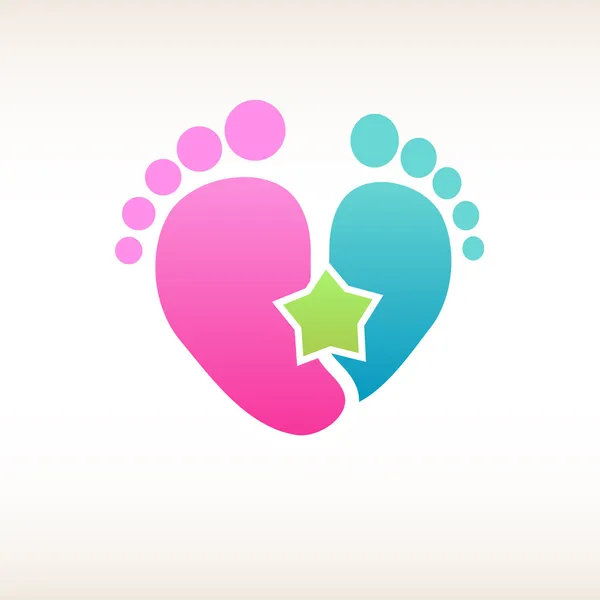 Logo Geburt, Baby — Stockvektor