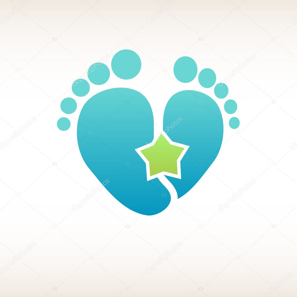 Logo birth , baby - blue