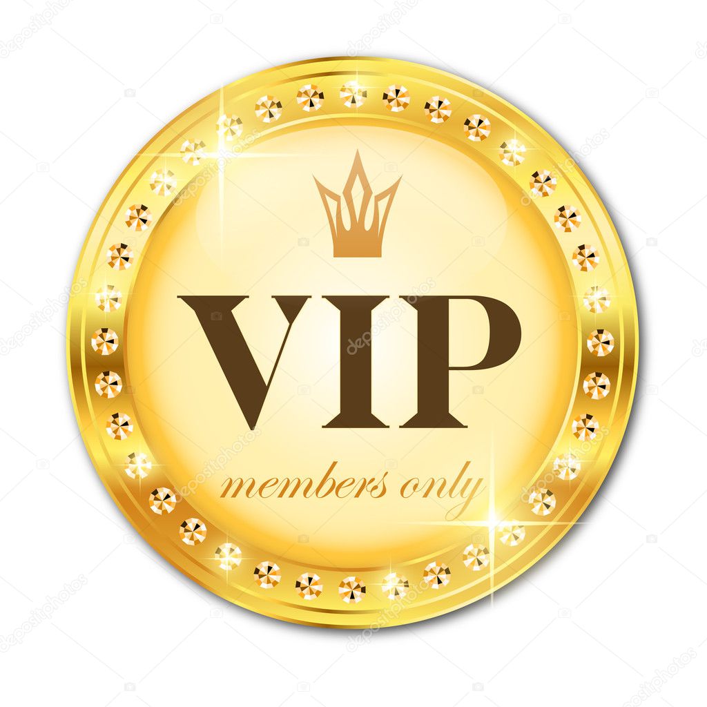 VIP label. Gold