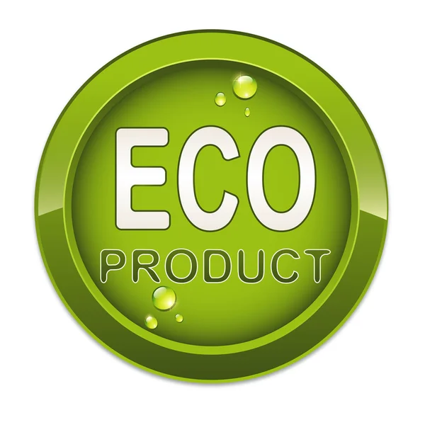 Eco product - glanzende pictogram — Stockvector