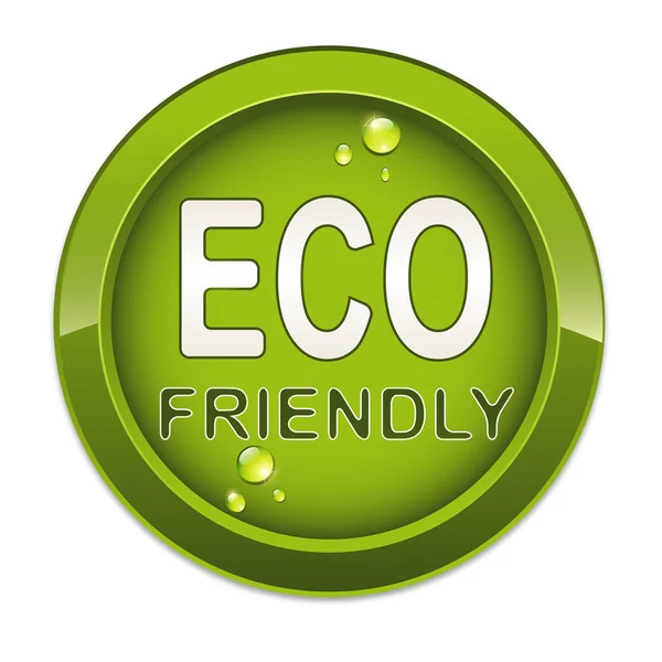 Eco-vriendelijke - glanzende pictogram — Stockvector