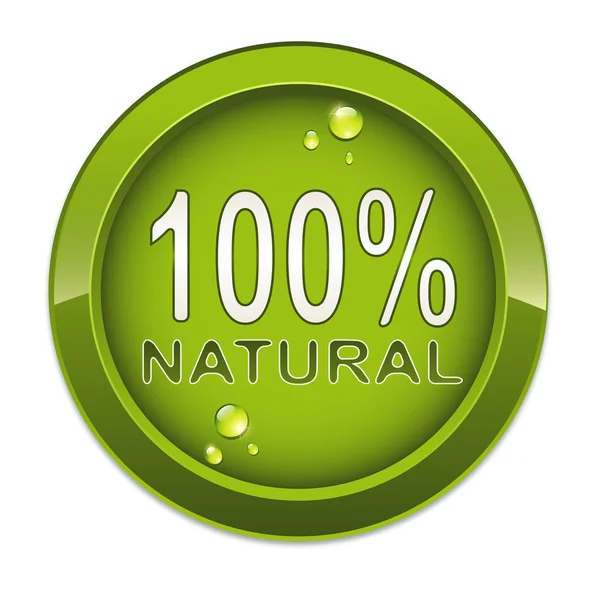 100 natuurlijke - glanzend — Stockvector
