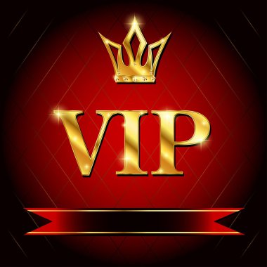 VIP. Red clipart