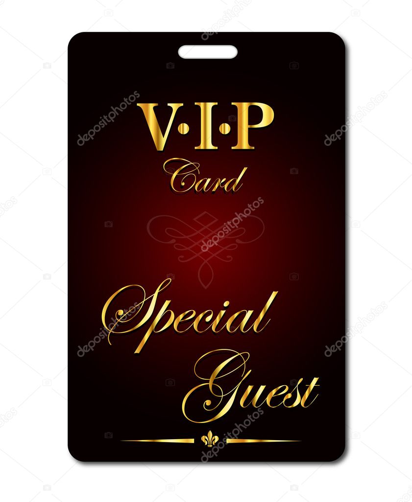 Vip card. Special guest