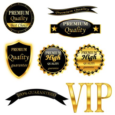 Quality labels clipart