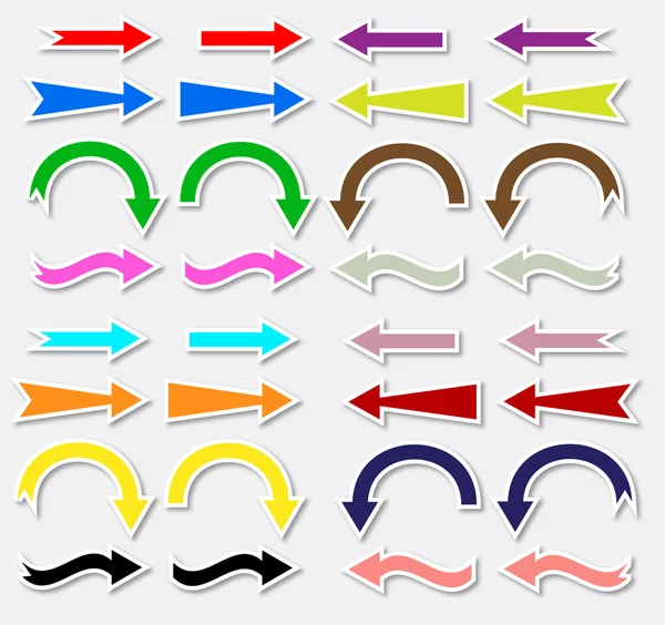 Цветные стрелы Стайкер набор — стоковый вектор
