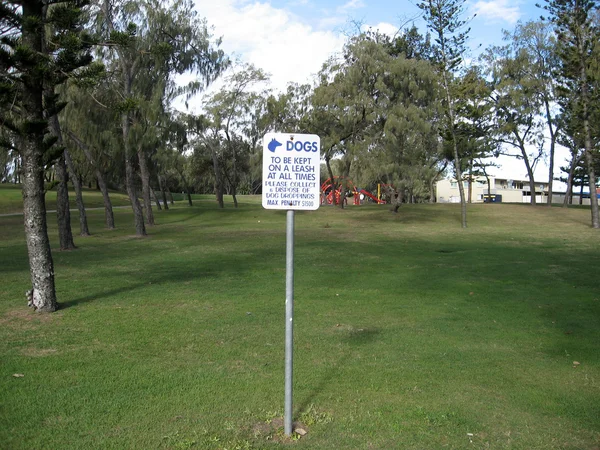 Sign for dogs in the park