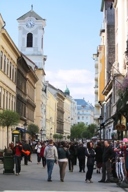 ünlü vaci Budapeşte'de sokak