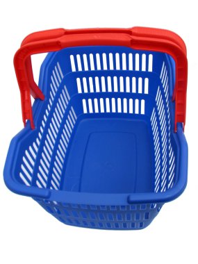 Blue shopping basket clipart