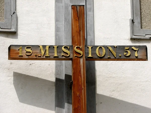 Drewniany krzyż w kościele graz — Zdjęcie stockowe