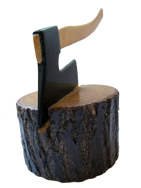 Axe in the wood — Stock Photo, Image