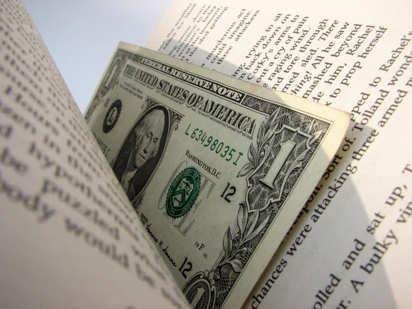 Dollar in the book — Stock Photo, Image