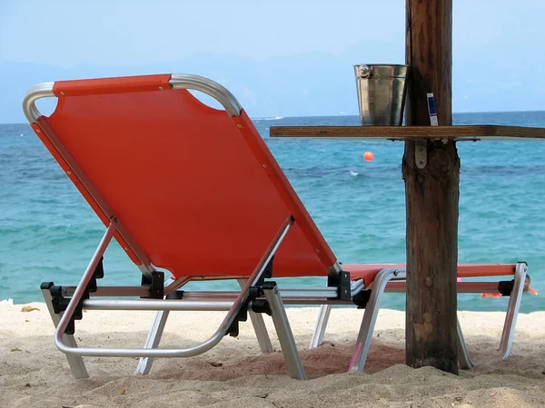 Židle u moře — Stock fotografie