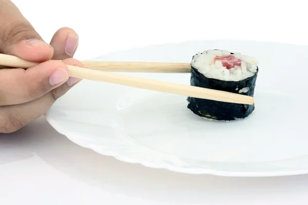 Eating sushi — Stock Photo, Image