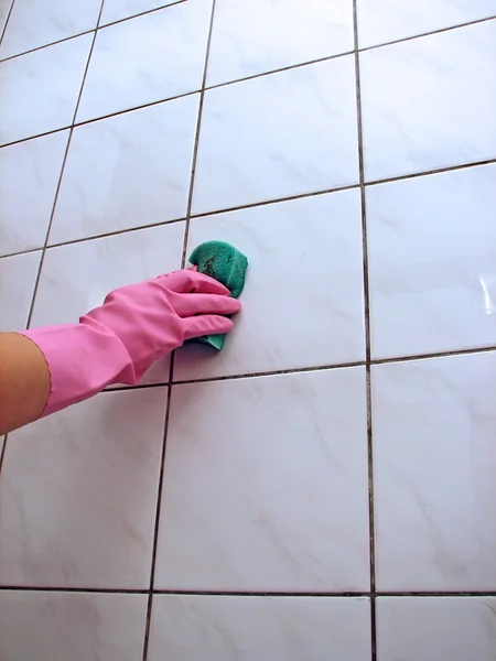 Tiles cleaning — Stock Photo, Image