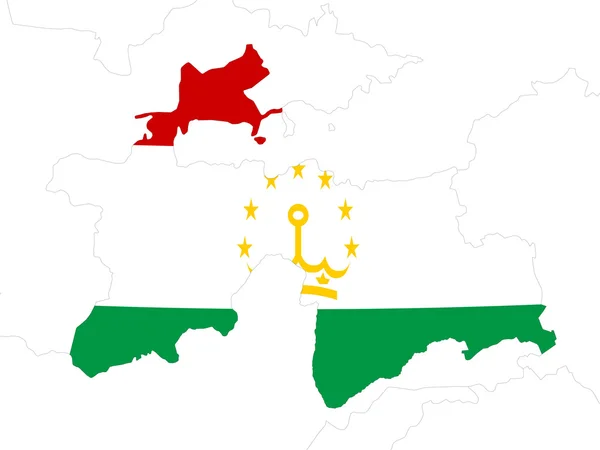 Mapa do Tajiquistão — Fotografia de Stock