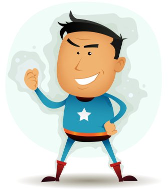 Comic Superhero Character clipart