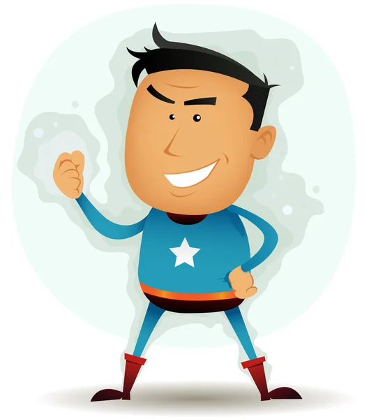 Comic Superhero Character — Stock Vector