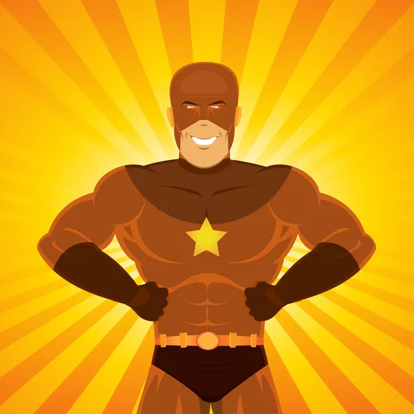 スーパー ヒーローのコミックの力 — ストックベクタ