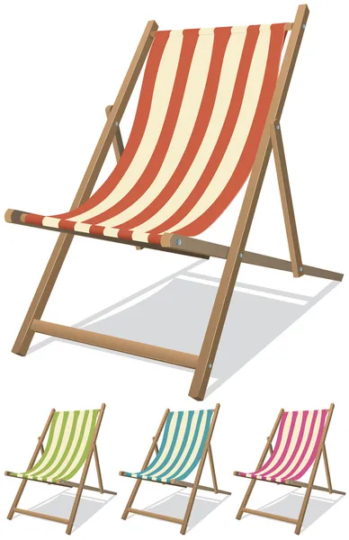 Conjunto de cadeira de praia —  Vetores de Stock