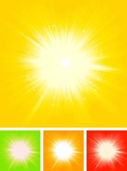 Zomer zon starburst — Stockvector