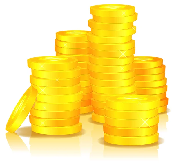 Golden Coins — Stock Vector