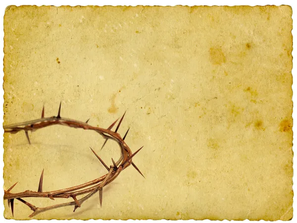 Crown of Thorns on vintage background — Stock Photo, Image