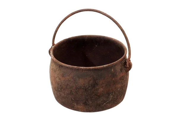 Vecchio vaso di metallo — Foto Stock