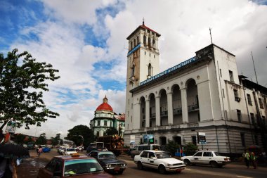 Myanmar Port Authority building in Yangon clipart