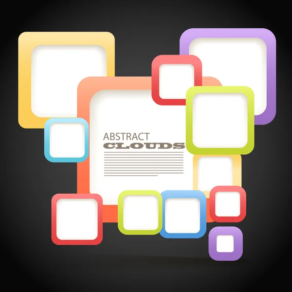 Abstract background of color boxes. Template for a text — Stock Vector