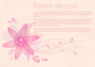 Vector artistic flower illustration background clipart