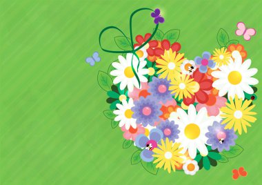 Flower vector colorful background clipart
