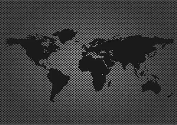 Plantilla de diseño de vector de negocio metálico abstracto con mapa del mundo — Archivo Imágenes Vectoriales